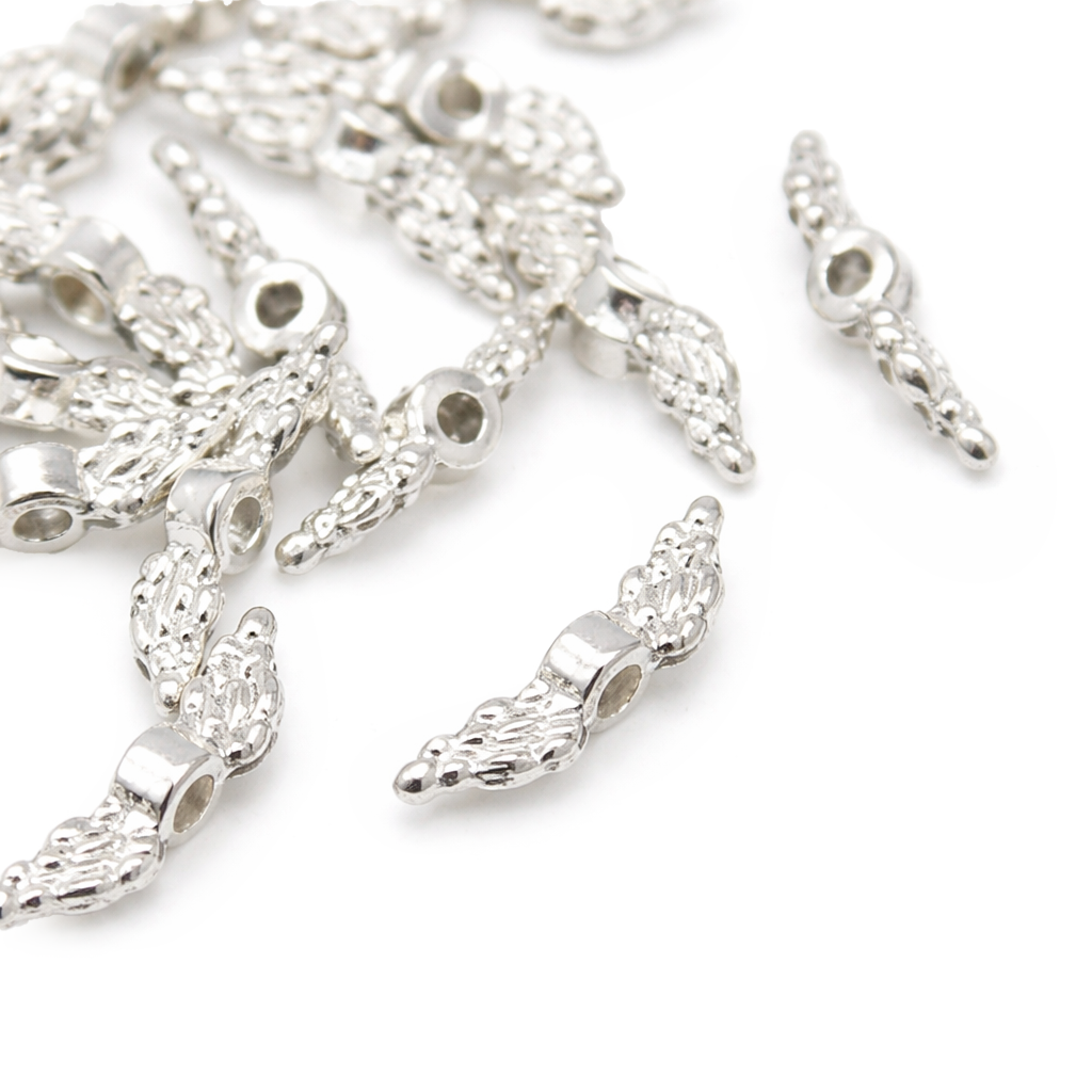 Micro Engelflügel aus Metall 12x3mm 20 Stück/Btl