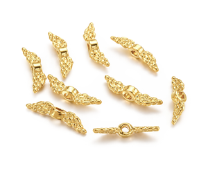 Micro Engelflügel aus Metall 12x3mm 20 Stück/Btl