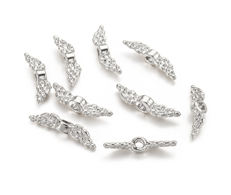 Micro Engelflügel aus Metall 12x3mm 20 Stück/Btl