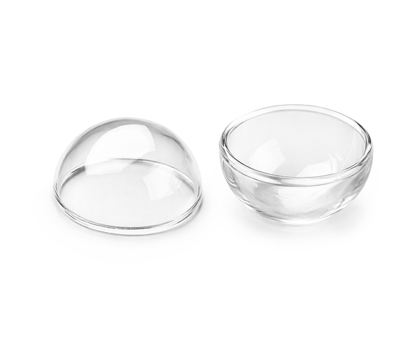 Mini Glas Halbkugel Globe klar 25x25mm 5 Stück/Pkg.