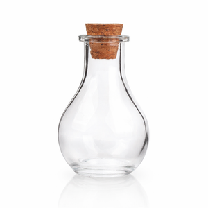 Mini Glasflasche bauchig mit Korken 88x49mm