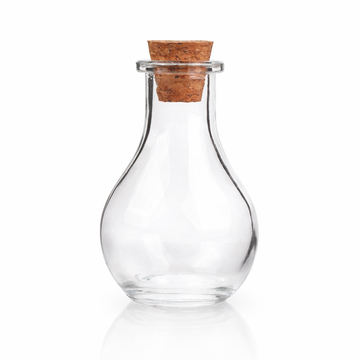 Mini-Glasflasche bauchig mit Korken 88x49mm