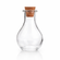 Mini Glasflasche bauchig mit Korken 88x49mm