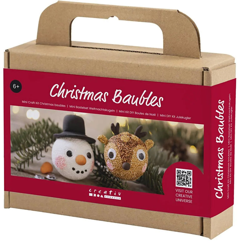 Mini Kreativ Set Weihnachtskugeln Rentier und Schneemann