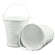 Mini-Blecheimer Set 58x42x52mm weiß 2 Stück