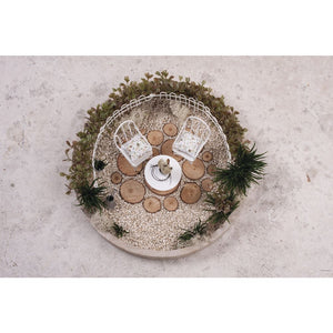 Mini Gardening Sitzgruppe Stühle Tisch weiß 3 teilig