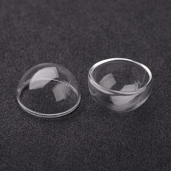 Mini Glas Halbkugel Globe klar 25x25mm 5 Stück/Pkg.