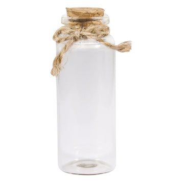 Mini Glasfläschchen transparent mit Korkverschluss ø 3cm 7,5cm 35ml