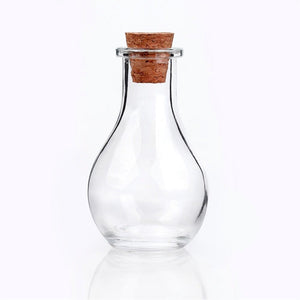 Mini Glasflasche bauchig mit Korken 88x49mm