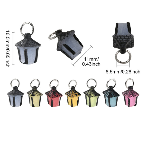 Miniatur Laternen aus Resin nachleuchtend sortiert 15x11mm 5 Stück