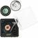 Miniatur Plattenspieler mit Schallplatten