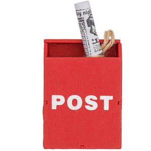 Rico Design Miniatur Briefkasten mit Zeitung 5x3,5x1,8cm