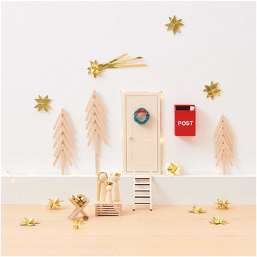 Rico Design Miniatur Briefkasten mit Zeitung 5x3,5x1,8cm