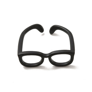 Miniatur Brillengestell aus Metall schwarz 17mm 1 Stück