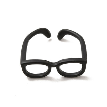 Miniatur Brillengestell aus Metall schwarz 17mm 1 Stück
