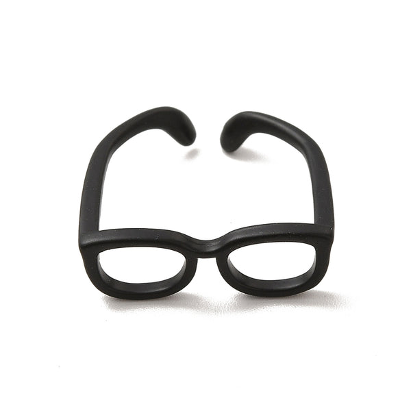 Miniatur Brillengestell aus Metall schwarz 17mm 1 Stück