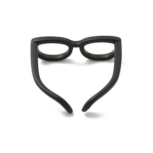 Miniatur Brillengestell aus Metall schwarz 17mm 1 Stück
