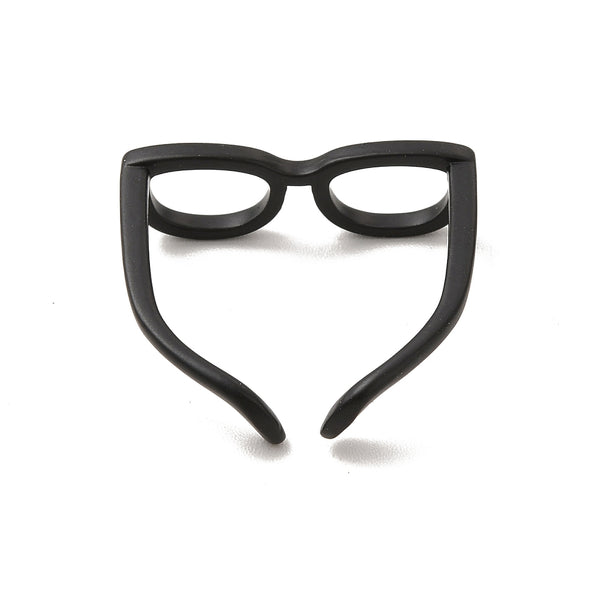 Miniatur Brillengestell aus Metall schwarz 17mm 1 Stück