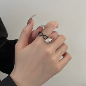 Miniatur Brillengestell aus Metall schwarz 17mm 1 Stück