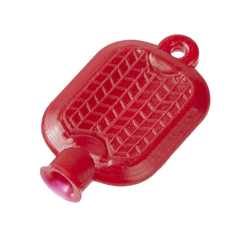 Miniatur Wärmeflasche rot 2cm 2 Stück