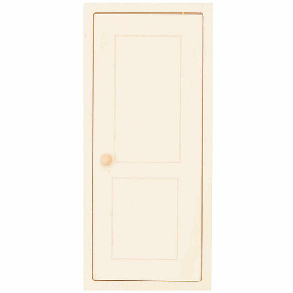 Rico Design Miniatur Wichteltür Holz natur 7,2x17,6cm