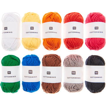 Woll-Minis bunt mix 100% Baumwolle 10 Knäul á 10g / 27m