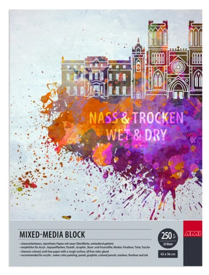 Mixed-Media Block Nass und Trocken 250g 20 Blatt