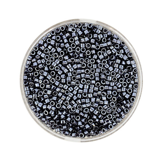 Miyuki Delica 11/0 hematite 2mm 9g / Dose
