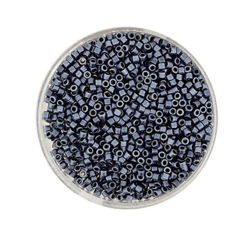 Miyuki Delica 11/0 Metallicblau matt, 2 mm, 9 g