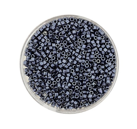 Miyuki Delica 11/0 metallic blue matt 2mm 9g / Dose