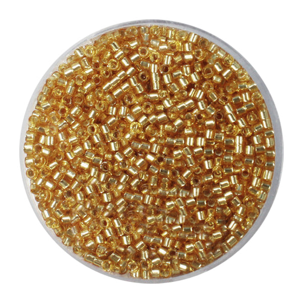 Miyuki Delica 11/0 silverlined gold 2mm 9g/Dose