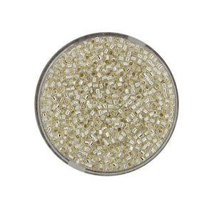 Delica 11/0 (2 mm) silbergefüttertes Kristallglas, 9 g/Dose Miyuki Delica