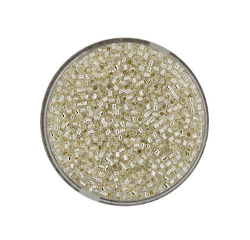 Delica 11/0 (2 mm) silbergefüttertes Kristallglas, 9 g/Dose Miyuki Delica