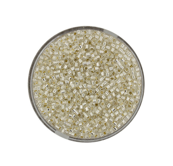 Delica 11/0 (2 mm) silbergefüttertes Kristallglas, 9 g/Dose Miyuki Delica