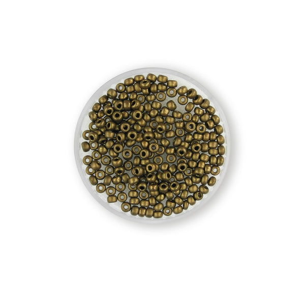 Miyuki Rocailles dorado matt metallic 2,5mm 4g