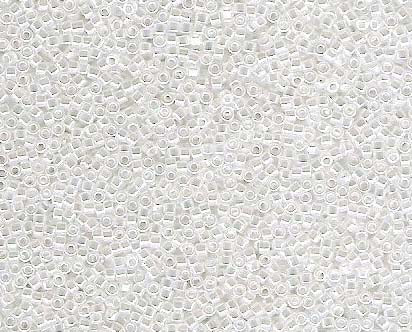 Miyuki Delica 11/0 pearl white 2mm 9g/Dose