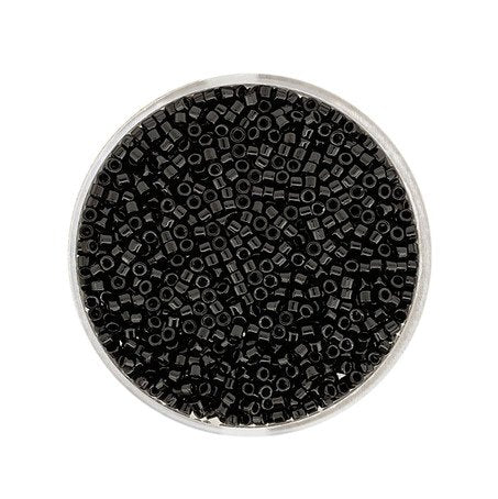 Miyuki Delica Glasperlen schwarz 11/0 2mm 9g/Dose