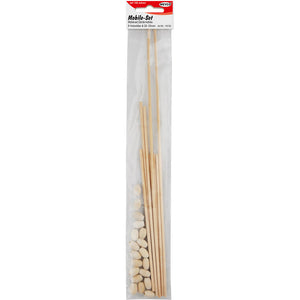 Mobilé-Set 8 Holzstäbe 20x Holzoliven