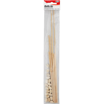 Mobilé-Set 8 Holzstäbe 20x Holzoliven
