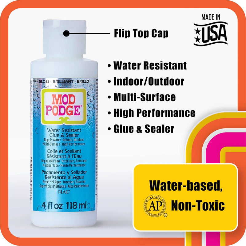 Mod Podge Water Resistant Glue Sealer glänzend transparent 118ml