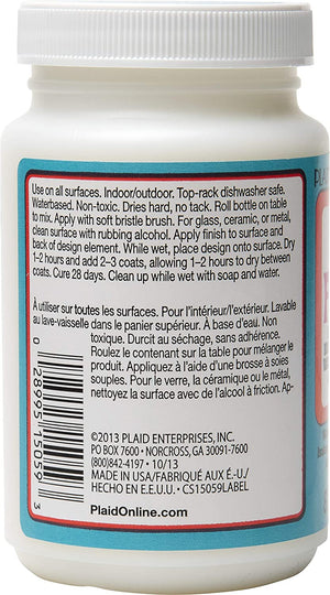 Mod Podge Spülmaschinenfest, glänzend, Klarlack, geschirrspülerfest, 236 ml