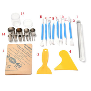 Modellierwerkzeug-Set aus Kunststoff 24-teilig