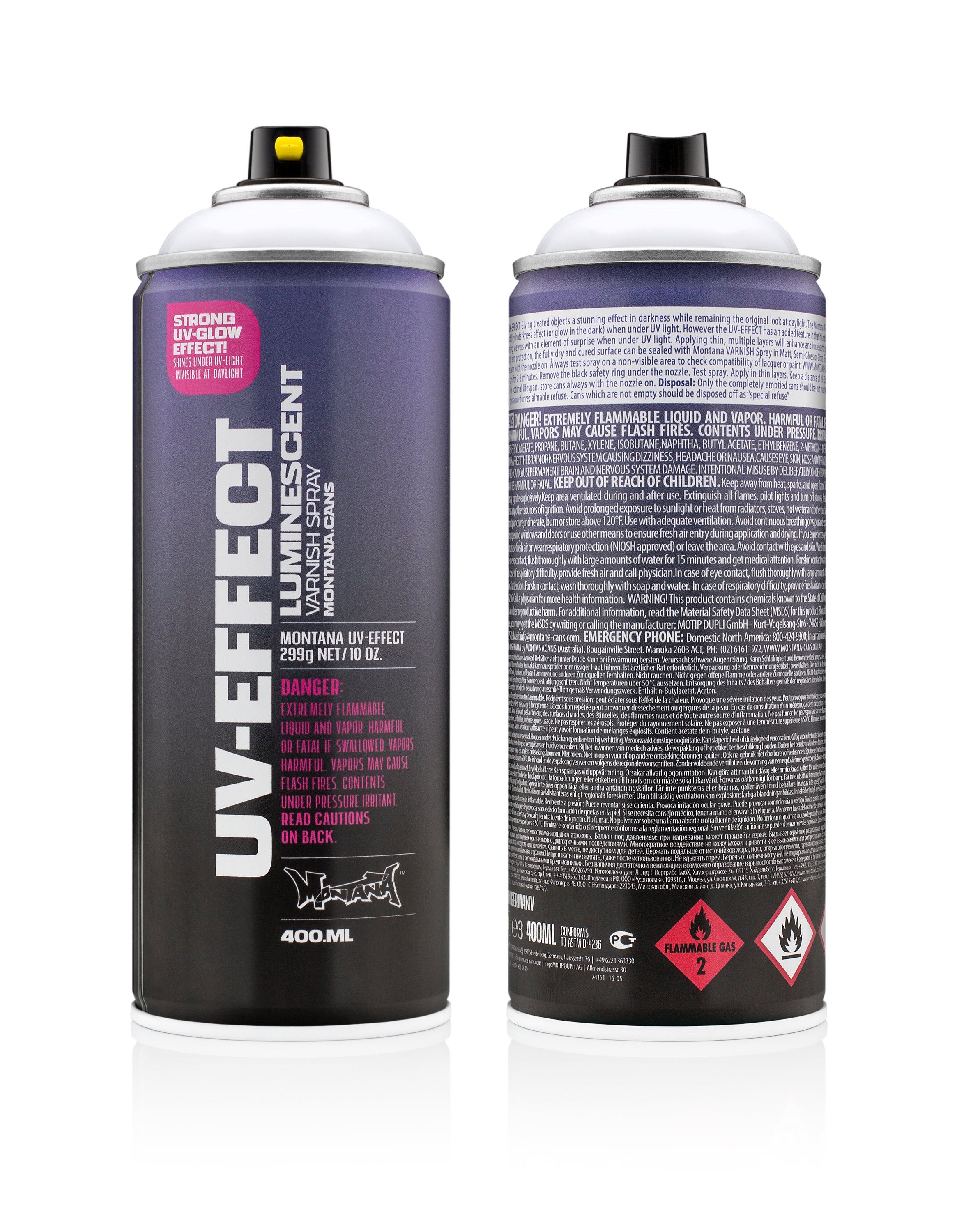 Montana UV1000 UV Effekt transparent 400ml Montana Dosen Effektspray Sprühlack Sprühdosierung