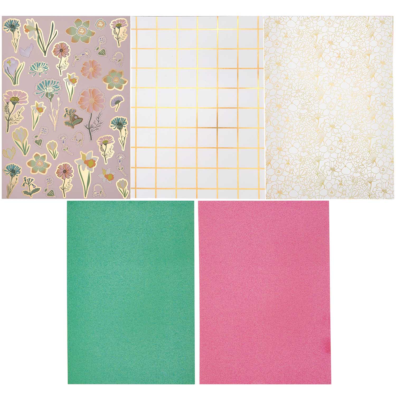 Motivpapierblock Futschikato Flower Power FSC A4 24 Blatt