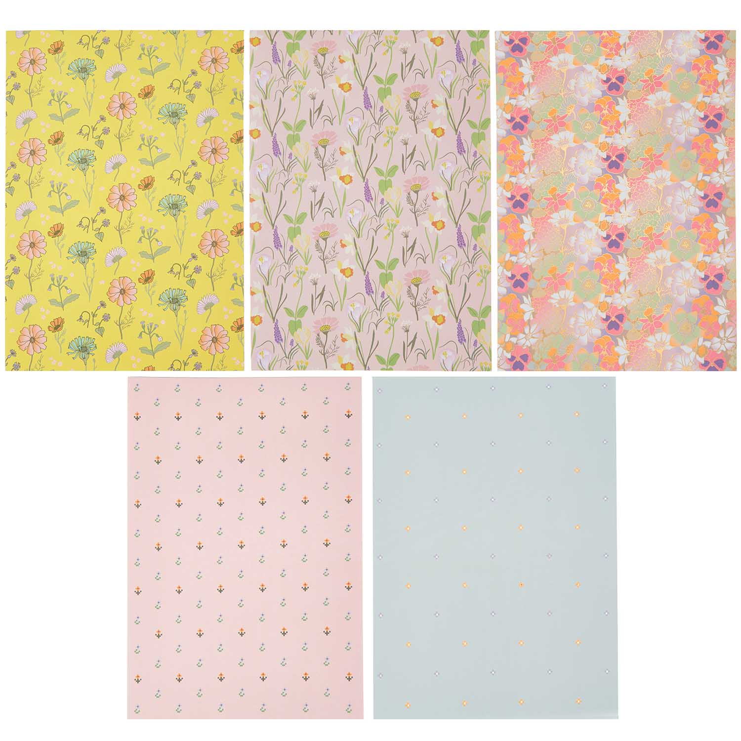 Motivpapierblock Futschikato Flower Power FSC A4 24 Blatt