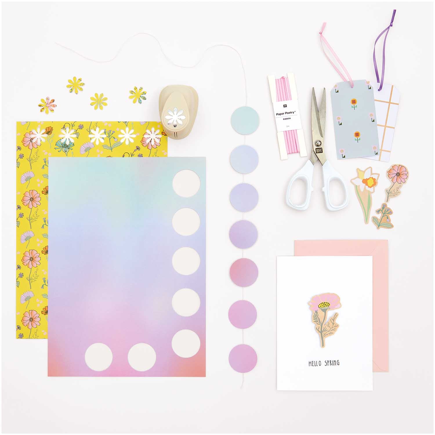 Motivpapierblock Futschikato Flower Power FSC A4 24 Blatt