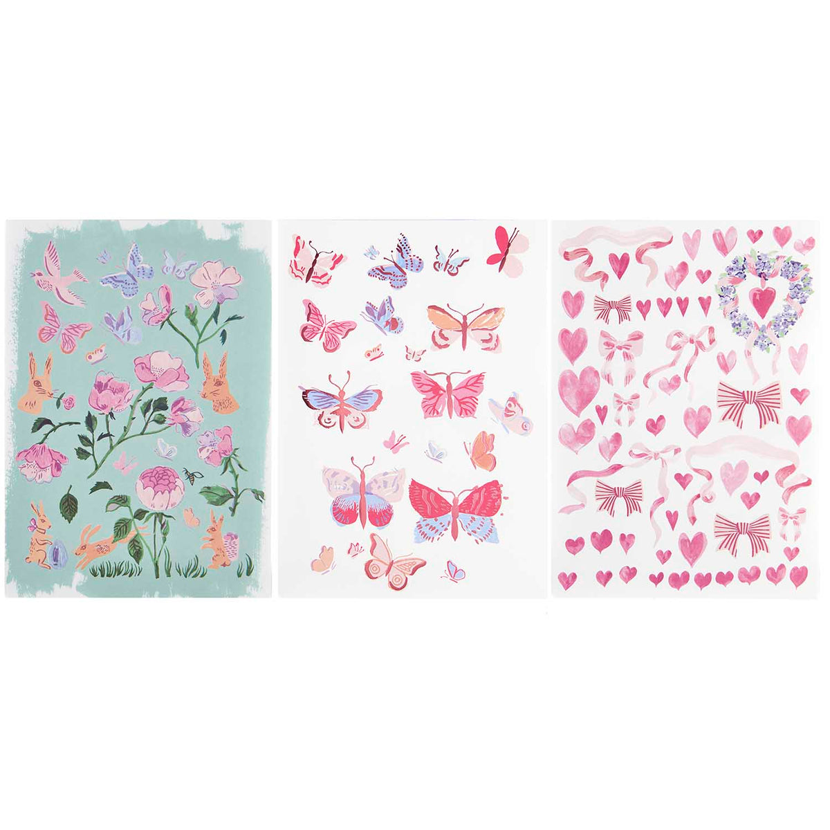 Motivpapierblock La Vie En Rose FSC MIX A4 23 Blatt 11 Designs Ausschneidebogen Glitzerkarton