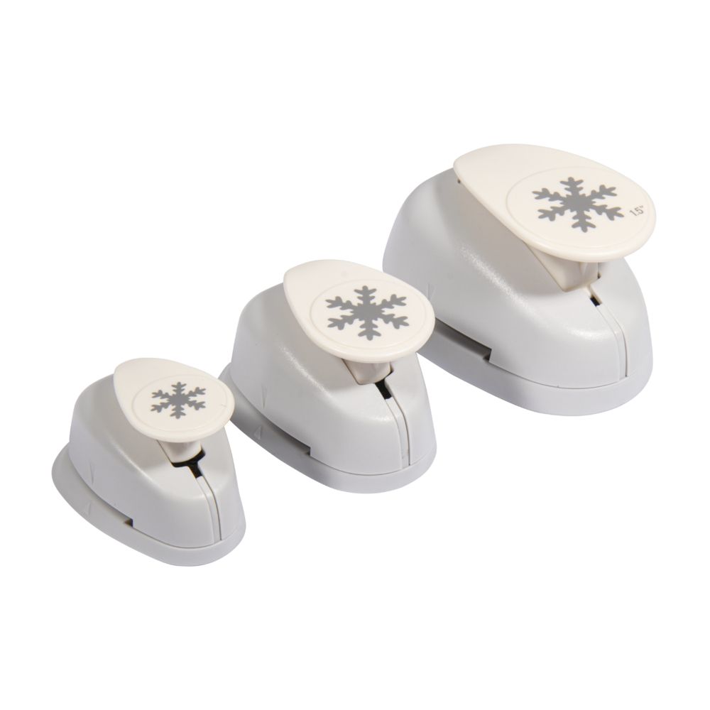 Motivstanzer Schneeflocke 3 Stück Stanzen-Set Bastelstanzer