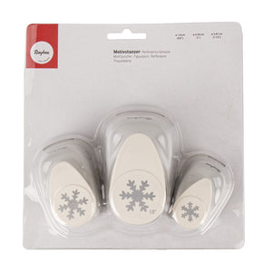 Motivstanzer Schneeflocke 3 Stück Stanzen-Set Bastelstanzer