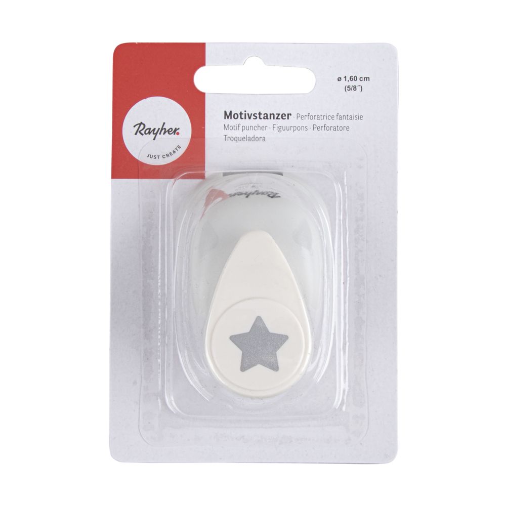 Motivstanzer Stern 1,6cm (5/8) Bastelstanzer Motivlocher Papierstanzer